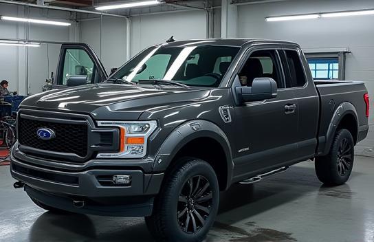 Pickup truck with immaculate interior and washed exterior